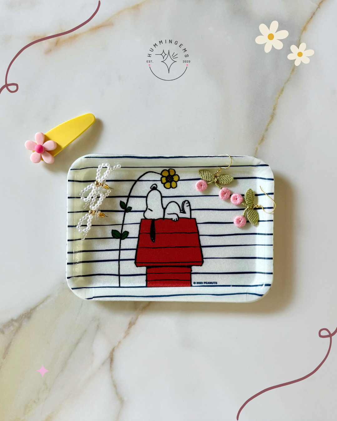3P4 x Peanuts® - Doghouse Flower Vintage-Style Tray