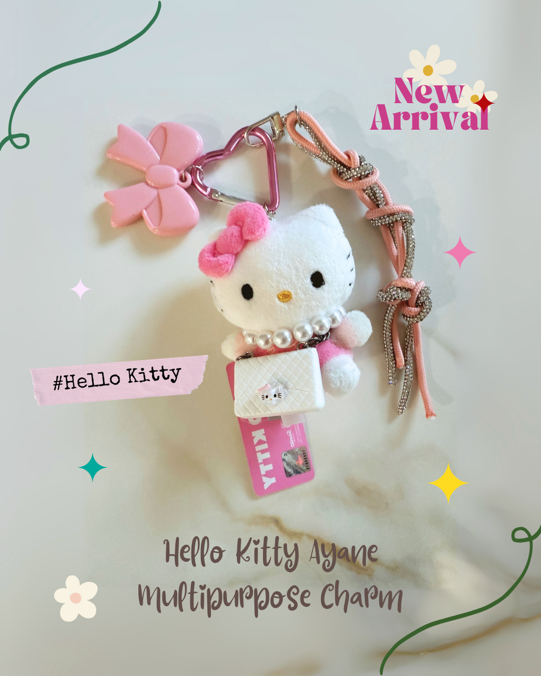 Ayane Keychain | Pink Lady Hello Kitty Doll with Multipurpose Charm